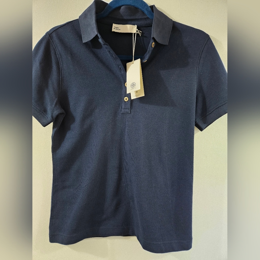 Tory Burch Navy Blue Polo Shirt